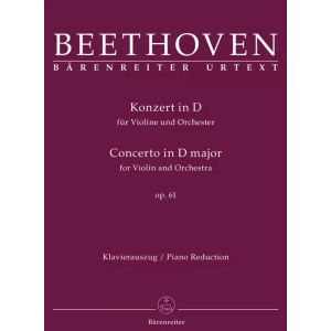 BEETHOVEN - KONZERT FUR VIOLIN OPUS 61 - PIANO REDUCTION