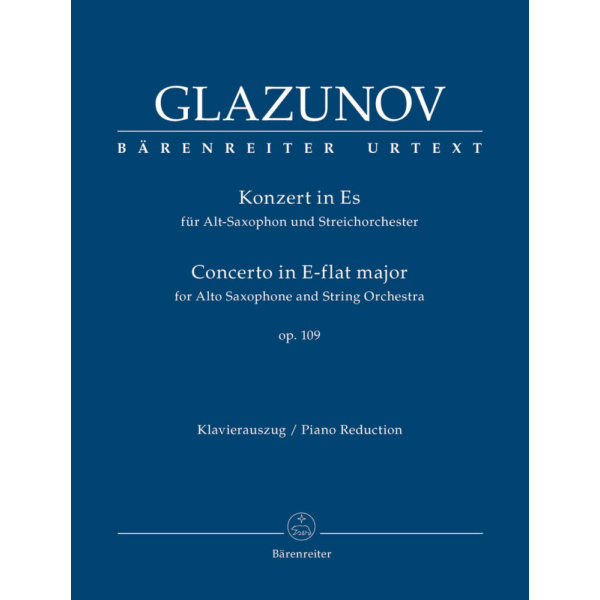 GLAZUNOV - Concerto Op. 109 for Alto Sax (Piano Reduction)