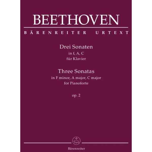 BEETHOVEN - THREE SONATAS FOR PIANO OPUS 2