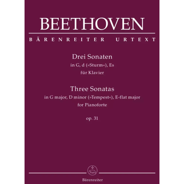 BEETHOVEN - TRE SONATE PER PIANOFORTE OP. 31 - (Tempesta)