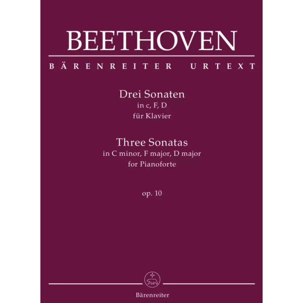 BEETHOVEN - THREE SONATAS FOR PIANO OPUS 10