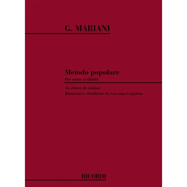 MARIANI - Metodo Popolare Per Crono A Cilindri