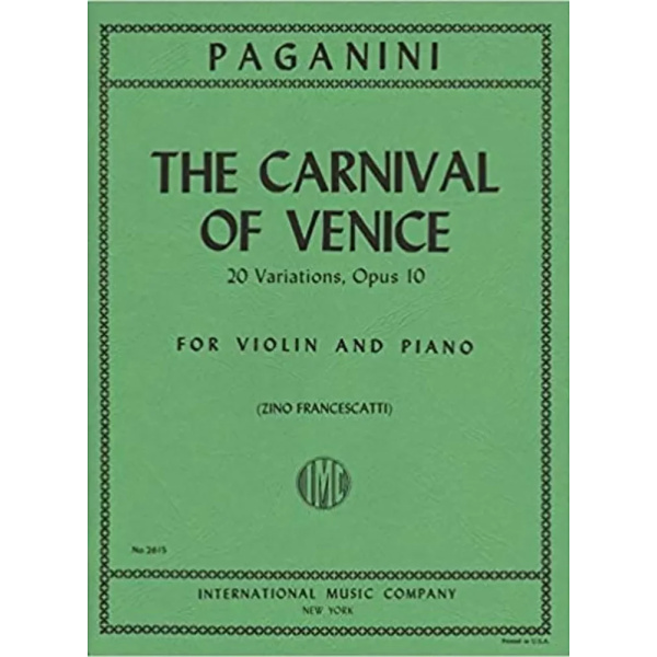 PAGANINI - The Carnival of Venice 20 Variations op.10