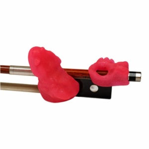BOW HOLDER BUDDIES IMPUGNATURA IN GOMMA PER ARCO VIOLINO ROSA BRILLANTE 30752
