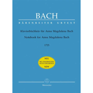 BACH - IL QUADERNO DI ANNA MAGDALENA - Klavierbuchlein fur Anna Magdalena Bach con diteggiatura