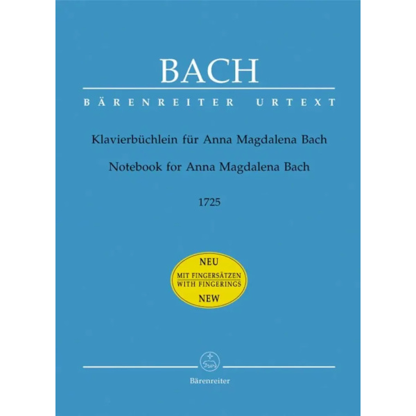 BACH - IL QUADERNO DI ANNA MAGDALENA - Klavierbuchlein fur Anna Magdalena Bach con diteggiatura