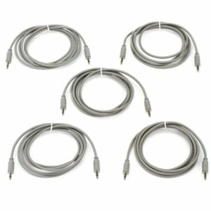 BLACK MARKET MODULAR PATCH CABLE 150 CM. 5-PACK GREY