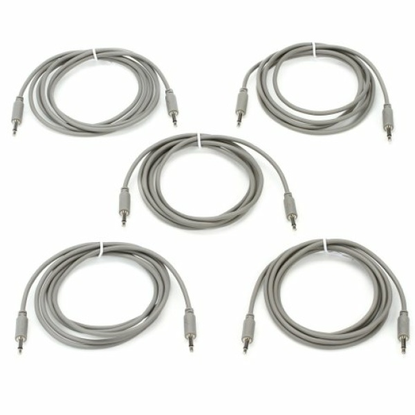 BLACK MARKET MODULAR PATCH CABLE 150 CM. 5-PACK GREY