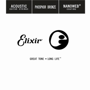 ELIXIR 14153 ACOUSTIC PHOSPHOR BRONZE NANOWEB SINGLE