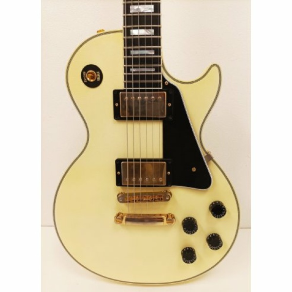 GIBSON LES PAUL CUSTOM ALPINE WHITE LIGHT AGED BY LMN