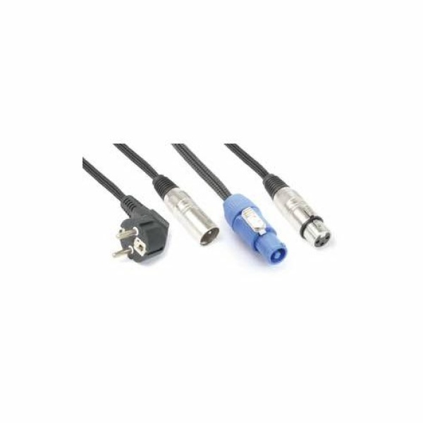 Power Dynamics Connex CX08-15 Shuko/XLR M-PwcA/XLR F15m
