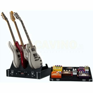 Gator GW-GIGBOXJR - valigetta pedaliera e triplo stand per chitarra