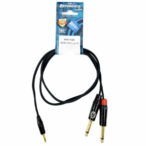 Reference RICTS02-BK- JTRS 3.5/JJ 6.3 - R- 1m Cavo Mini Jack - Doppio Jack 1 Metro