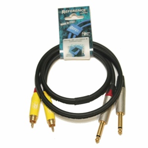Reference RICT01-BK-JJ/2RCA-N-3m Cavo Doppio Jack - Doppio RCA 3 Metri