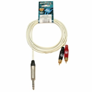 Reference RTWINPAD- WH-JTRS6.3/2RCA-2MT Cavo Jack Stereo - Doppio RCA Bianco 2 Metri