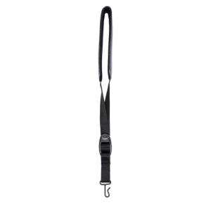 BAM ITALIA ST-0034 TRACOLLA IN PELLE IMBOTTITA PER STRUMENTI A FIATO - GANCIO IN METALLO - NOIR