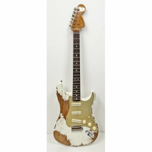 FENDER LTD ROASTED  BIGHEAD STRAT SUPER HEAVY RELIC AGED OLYMPIC WHITE