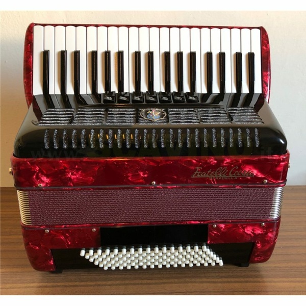 Fisarmonica Crosio 96 Bassi PA37/96 7+2 Rossa/Nera