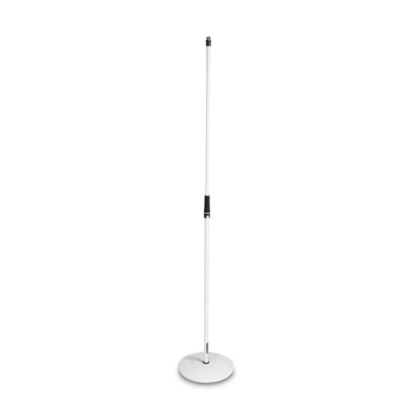 Gravity Asta microfonica dritta con base tonda bianco