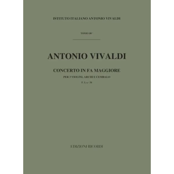 VIVALDI - Concerto in FA Maggiore  F. I n. 34 RV 551