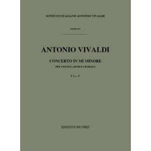 VIVALDI - Concerto in MI Minore  F. I n. 37 RV 278
