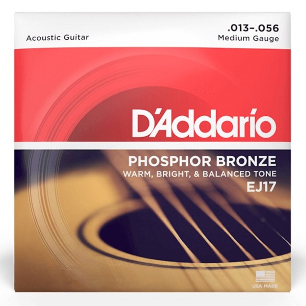 EJ17 MEDIUM PHOSPHOR BRONZE ROUND WOUND SET DI CORDE