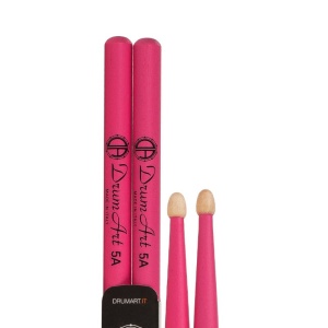 Drum Art Legno Hickory 5A Pink Bacchette Batteria