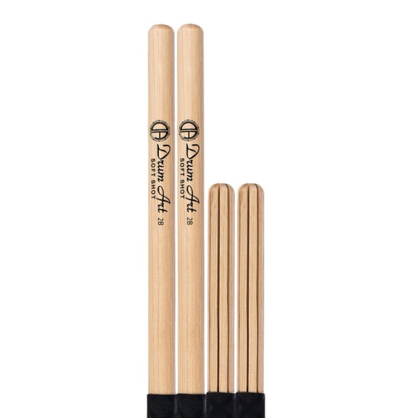 Drum Art Hickory 2B SH RUTE Soft Shot  Bacchette Batteria