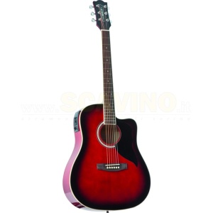 Eko Ranger CW Eq Red Sunburst - Chitarra acustica elettrificata spalla mancate colore rosso sfumato  06216620