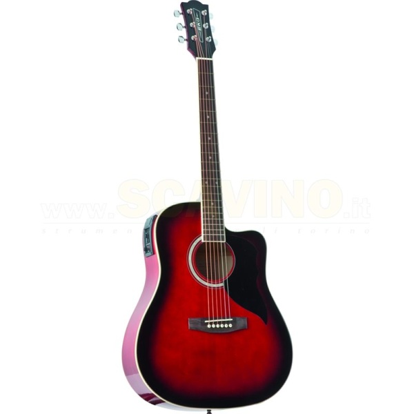 Eko Ranger CW Eq Red Sunburst - Chitarra acustica elettrificata spalla mancate colore rosso sfumato  06216620