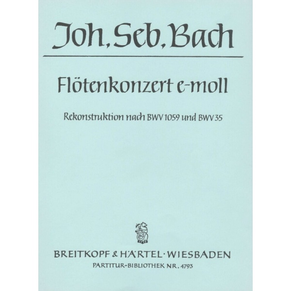 BACH - Flute Concerto in E minor