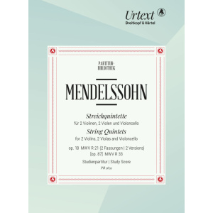 MENDELSSOHN - String Quintets Op. 18 MWV R 21