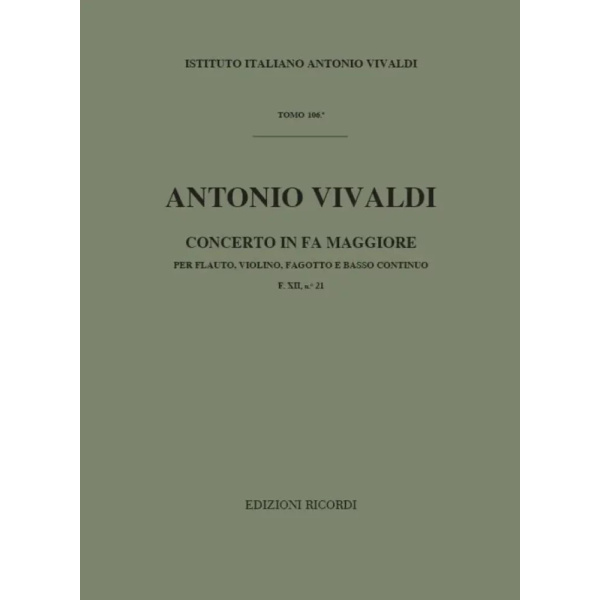 VIVALDI - Concerto in Fa Maggiore F. XII n. 21 RV 100