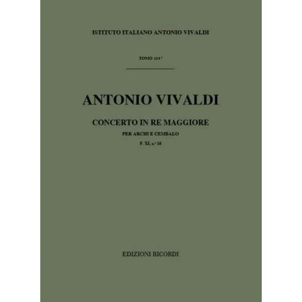 VIVALDI - Concerto in Re Maggiore F. XI n. 16 RV 123