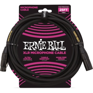 CAVO ERNIE BALL CLASSIC XLR MICROPHONE CABLE MALE/FEMALE BLACK 7