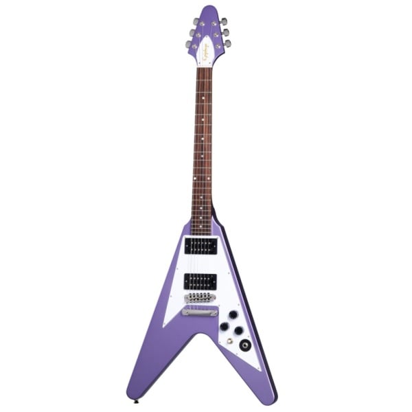 EPIPHONE INSPIRED BY GIBSON CUSTOM SHOP KIRK HAMMETT 1979 FLYING V PURPLE METALLIC