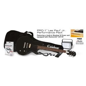 EPIPHONE PRO 1 LES PAUL JR.PERFORMANCE PACK EBONY