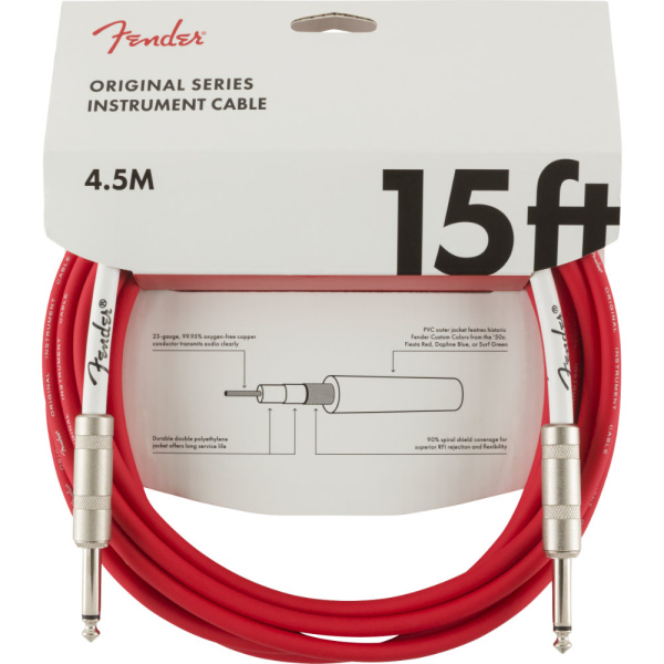 FENDER ORIGINAL SERIES INSTRUMENT CABLE 4.5M FIESTA RED