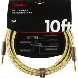 FENDER DELUXE SERIES INSTRUMENT CABLE STRAIGHT/STRAIGHT 3M TWEED