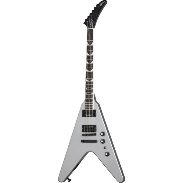 GIBSON DAVE MUSTAINE FLYING V EXP SILVER METALLIC