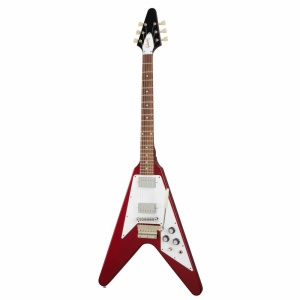 GIBSON 1967 MAHOGANY FLYING V REISSUE W/MAESTRO VIBROLA SPARKLING BURGUNDY (CUSTOM SHOP)