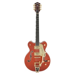 GRETSCH G6620TFM PLAYERS EDITION NASHVILLE CENTER BLOCK DOUBLE CUT W/STRING THRU BIGSBY AND FLAME MAPLE FILTER TRON PICKUPS ORANGE STAIN