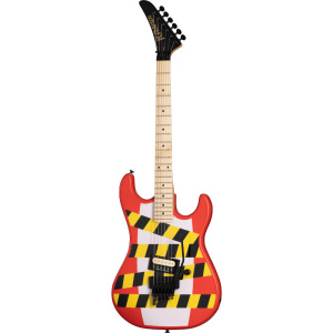 KRAMER CUSTOM GRAPHICS COLLECTION BARETTA "DANGER ZONE" WARNING TAPE ON WHITE RED
