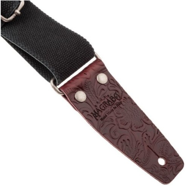 MAGRABO' STRIPE SC ENTRY OLDED NERO 5CM TERMINALI EMBOSS. FLORES BORDEAUX