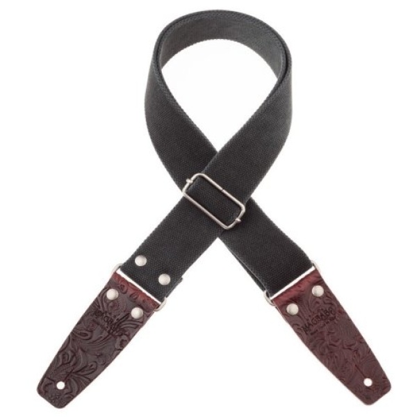 MAGRABO' STRIPE SC ENTRY OLDED NERO 5CM TERMINALI EMBOSS. FLORES BORDEAUX