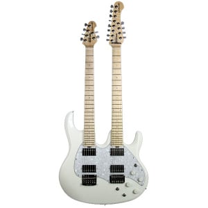 MUSIC MAN SILHOUETTE DOUBLENECK BATTIPENNA WHITE PEARLOID MN WHITE