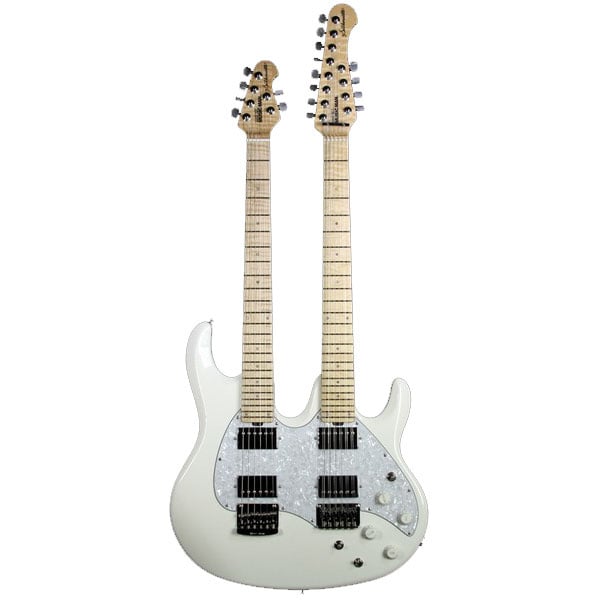 MUSIC MAN SILHOUETTE DOUBLENECK BATTIPENNA WHITE PEARLOID MN WHITE