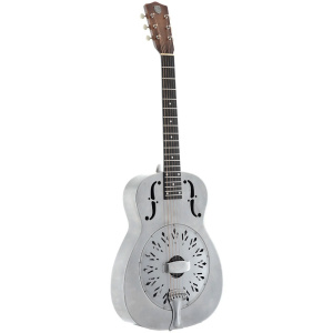 NATIONAL SINGLE CONE STYLE O 14 FRET RAW STEEL