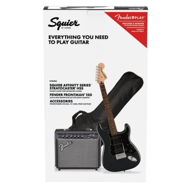 SQUIER AFFINITY SERIES STRATOCASTER HSS PACK MN CHARCOAL FROST METALLIC