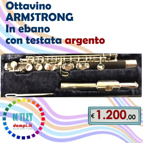 OTTAVINO IN EBANO CON TESTATA IN ARGENTO